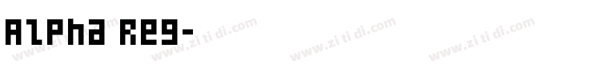 Alpha Reg字体转换